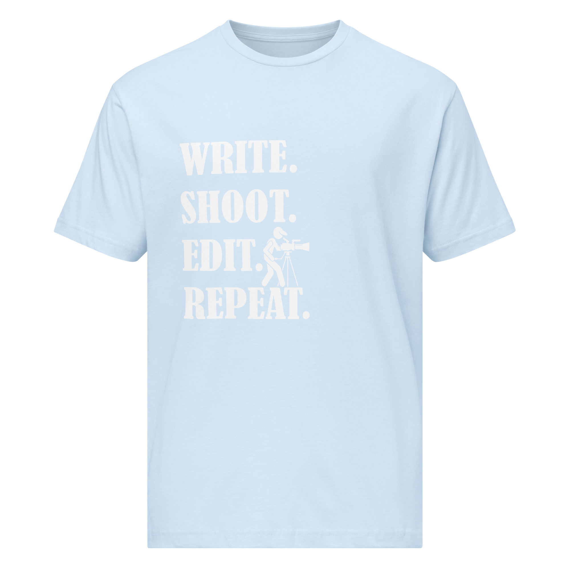 Unisex WRITE. SHOOT. EDIT. REPEAT. fine jersey tee - Image 4