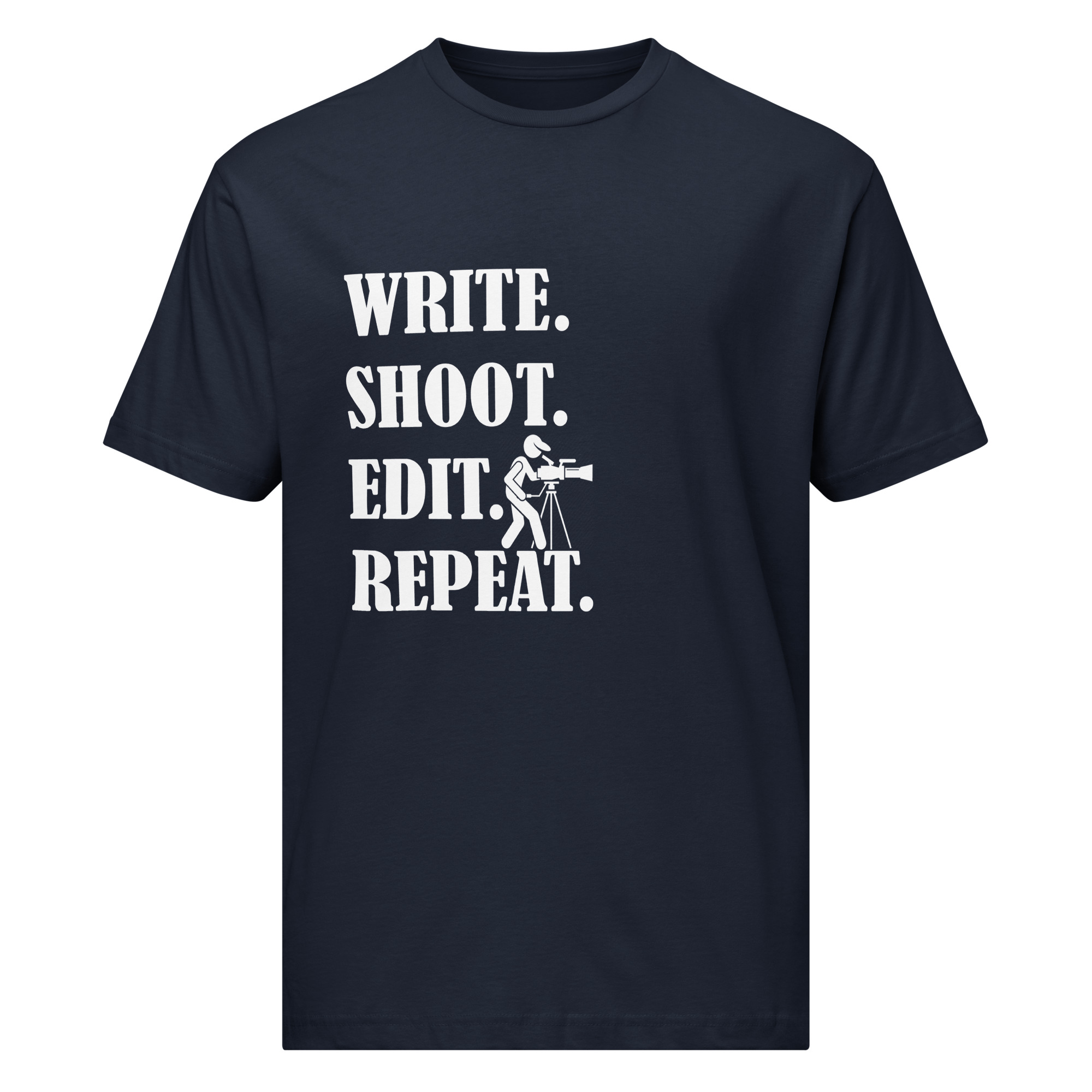 Unisex WRITE. SHOOT. EDIT. REPEAT. fine jersey tee - Image 2