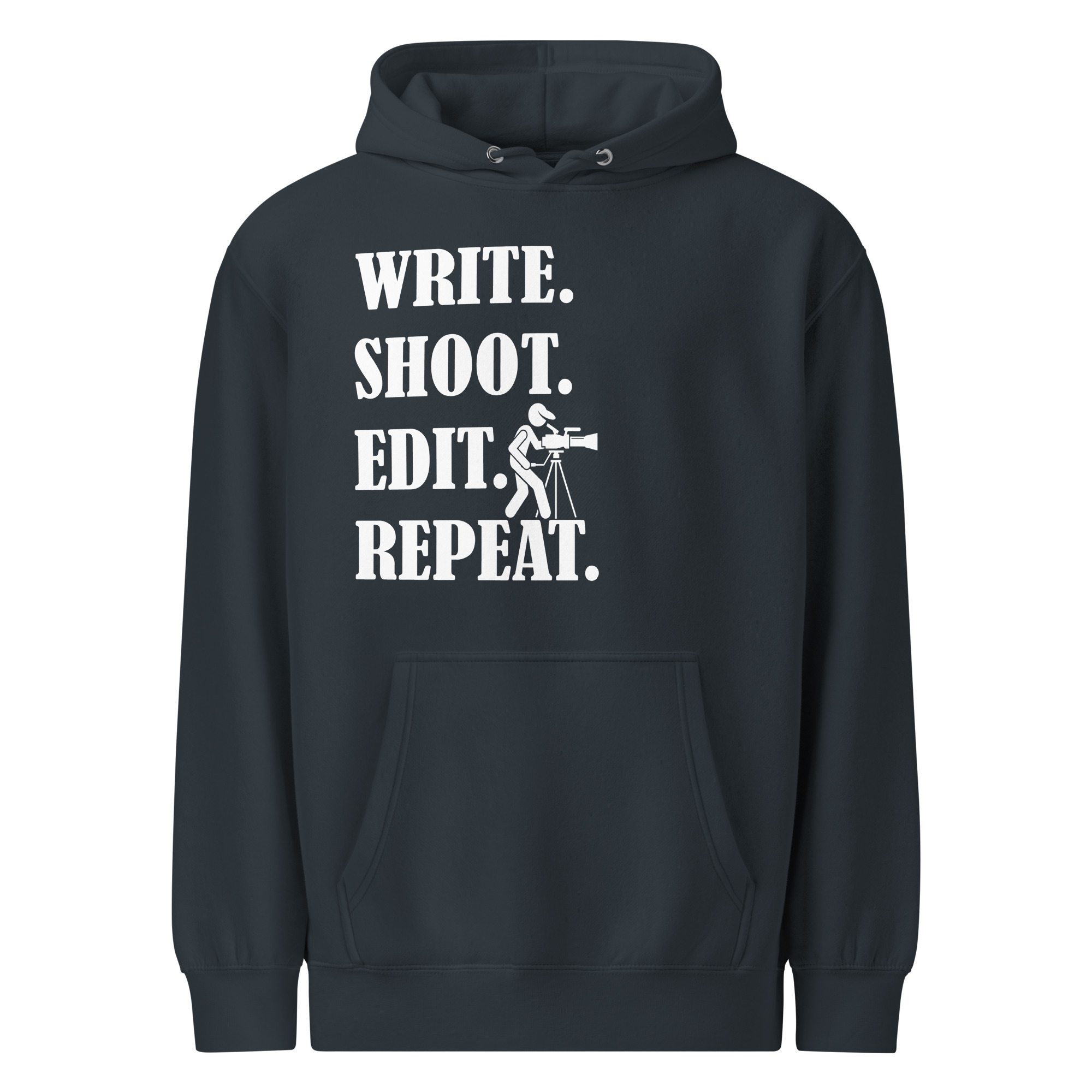 Unisex WRITE. EDIT. SHOOT. REPEAT. premium mid-weight hoodie - Image 2